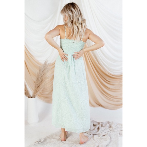 Billabong Mint Smocked Midi Dress - Picture 8 of 8